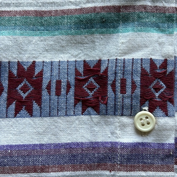Vintage Chic Western Aztec Cowgirl Button Front Shirt - Picture 9 of 12